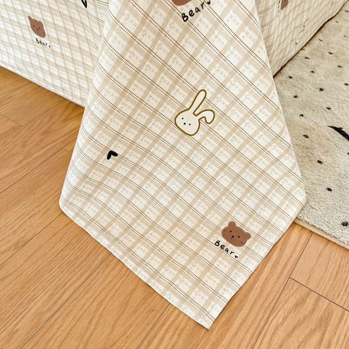 91家纺网 家纺一手货源 找家纺 2025新款全棉印花小清新单品系列-单床单安睡宝