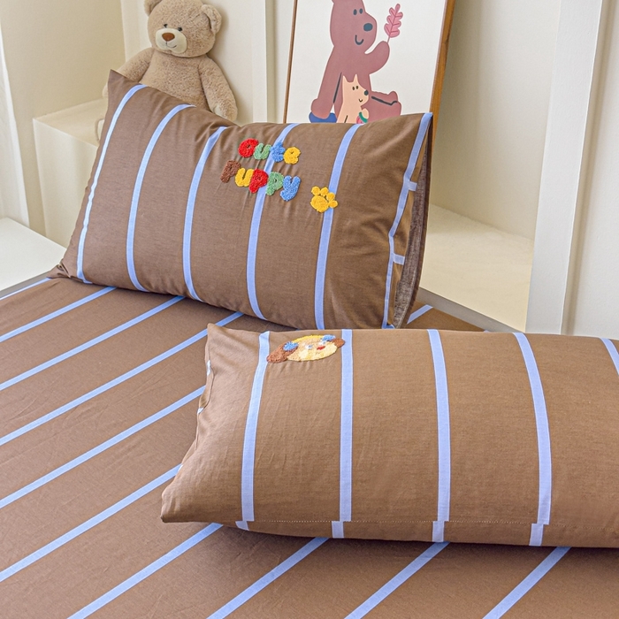 91家纺网 家纺一手货源 找家纺 感遇家纺 2025新款毛巾绣床笠三件套 音乐狗