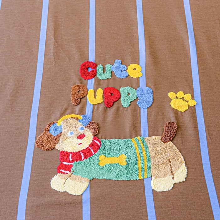 91家纺网 家纺一手货源 找家纺 感遇家纺 2025新款毛巾绣床笠三件套 音乐狗