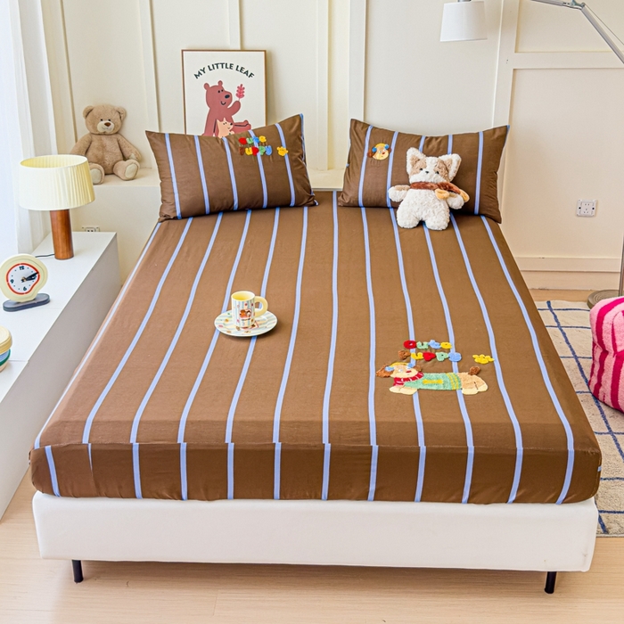 91家纺网 家纺一手货源 找家纺 感遇家纺 2025新款毛巾绣床笠三件套 音乐狗