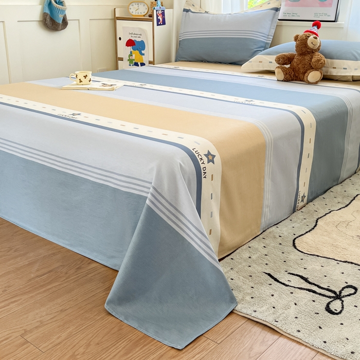 91家纺网 家纺一手货源 找家纺 2025新款全棉印花小清新单品系列-单床单华歌尔