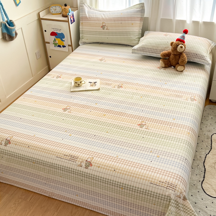 91家纺网 家纺一手货源 找家纺 2025新款全棉印花小清新单品系列-单床单美梦小王子