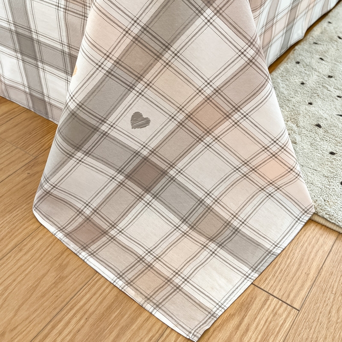 91家纺网 家纺一手货源 找家纺 2025新款全棉印花小清新单品系列-单床单拿铁米