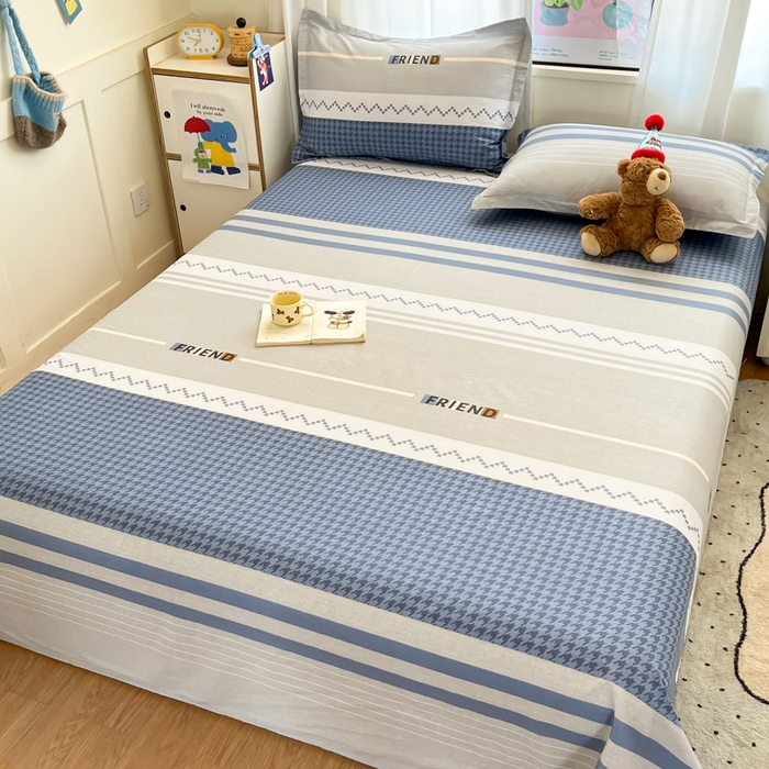 91家纺网 家纺一手货源 找家纺 2025新款全棉印花小清新单品系列-单床单帕洛迪