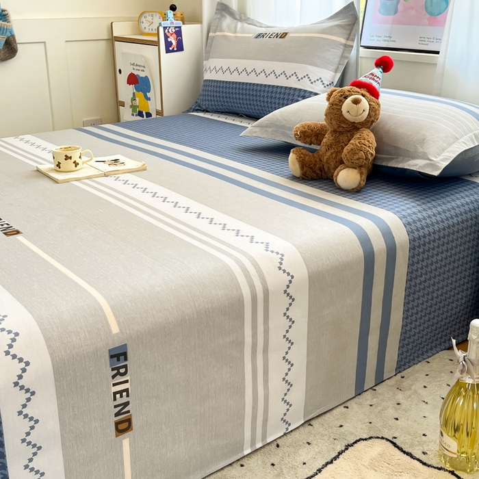 91家纺网 家纺一手货源 找家纺 2025新款全棉印花小清新单品系列-单床单帕洛迪