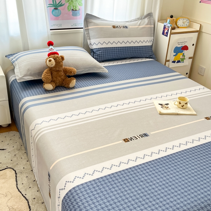 91家纺网 家纺一手货源 找家纺 2025新款全棉印花小清新单品系列-单床单帕洛迪