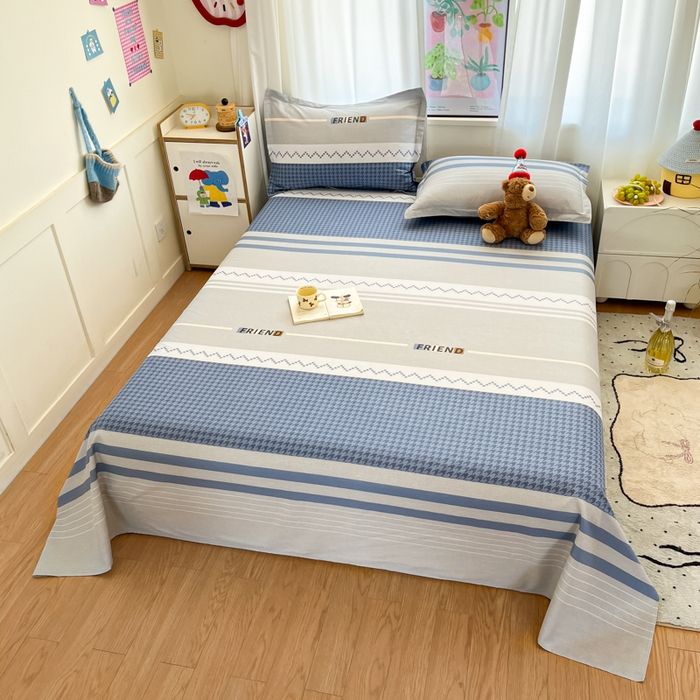 91家纺网 家纺一手货源 找家纺 2025新款全棉印花小清新单品系列-单床单帕洛迪