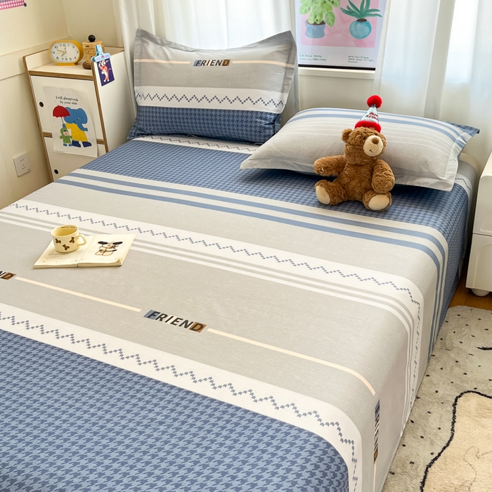 91家纺网 家纺一手货源 找家纺 2025新款全棉印花小清新单品系列-单床单帕洛迪