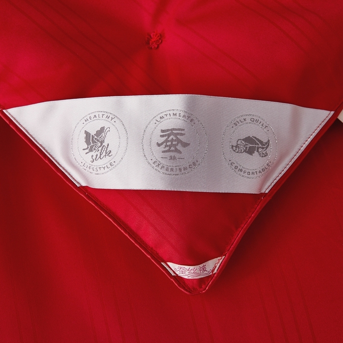 91家纺网 家纺一手货源 找家纺 喜糯糯 2025新款长绒棉提花被子被芯 胭脂红