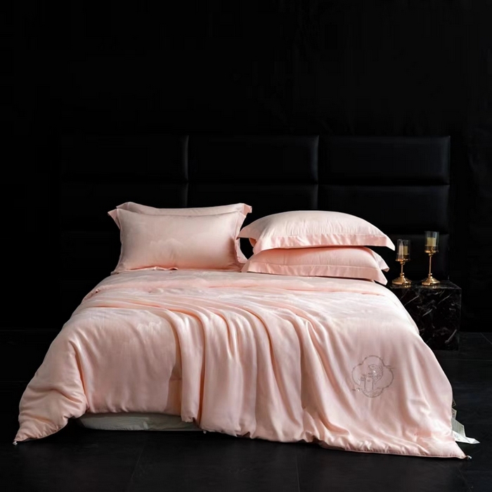 俏企鹅羽绒精品馆 2025新款60S 大提花蚕丝夏被蚕丝被-锦鲤跃龙门 粉玉