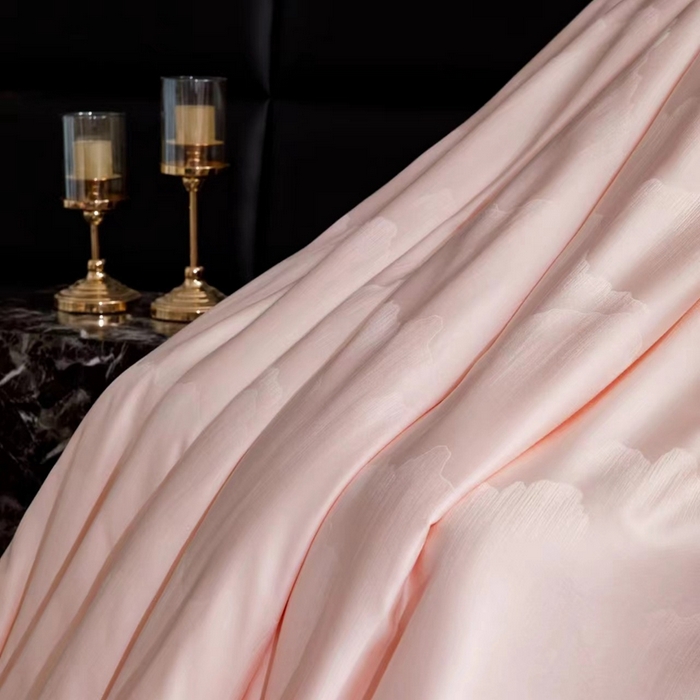 91家纺网 家纺一手货源 找家纺 俏企鹅羽绒精品馆 2025新款60S 大提花蚕丝夏被蚕丝被-锦鲤跃龙门 粉玉