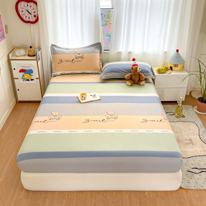 91家纺网 家纺一手货源 找家纺 （总）2025新款全棉印花小清新单品系列-单床笠