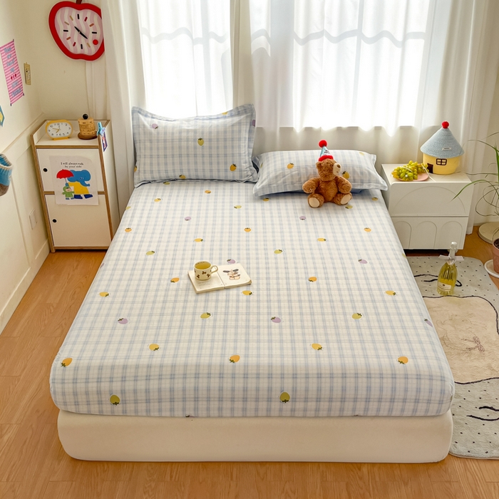 91家纺网 家纺一手货源 找家纺 （总）2025新款全棉印花小清新单品系列-单床笠