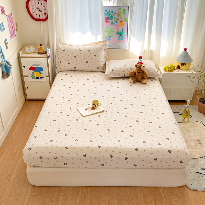 91家纺网 家纺一手货源 找家纺 （总）2025新款全棉印花小清新单品系列-单床笠