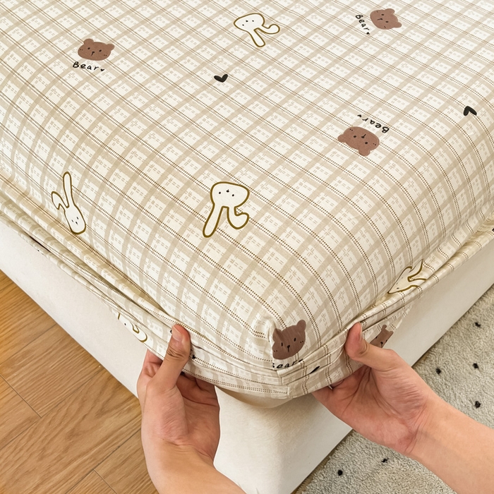 91家纺网 家纺一手货源 找家纺 2025新款全棉印花小清新单品系列-单床笠安睡宝