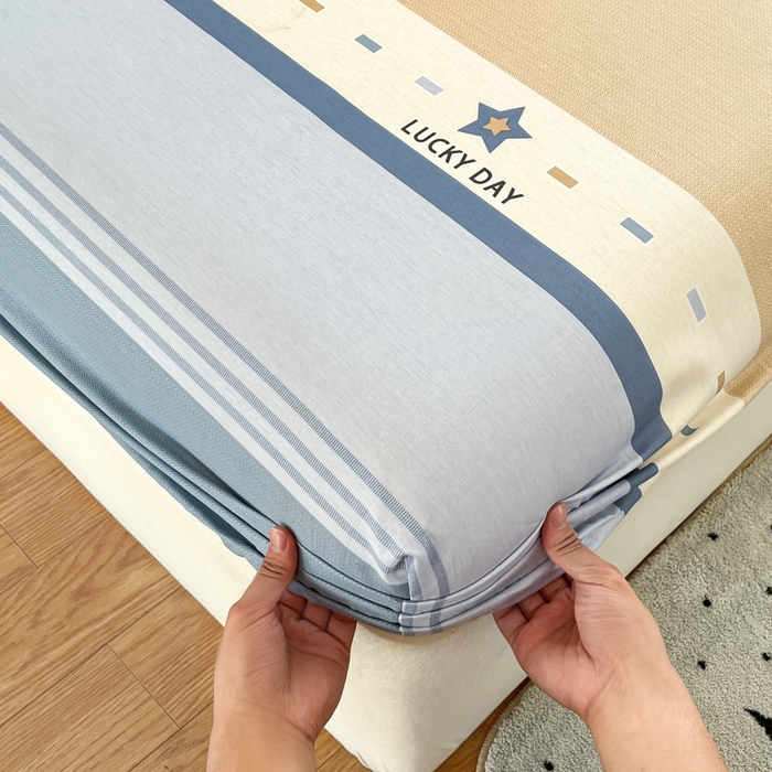 91家纺网 家纺一手货源 找家纺 2025新款全棉印花小清新单品系列-单床笠华歌尔