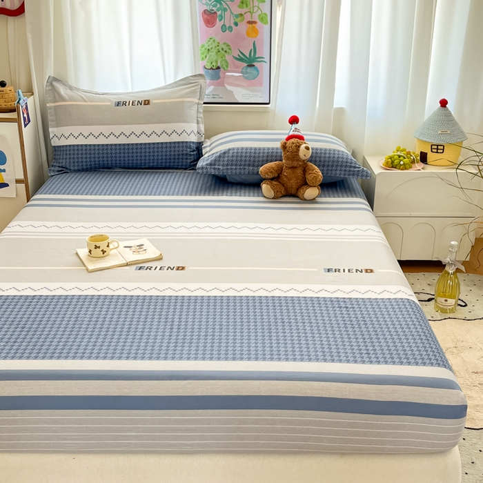 91家纺网 家纺一手货源 找家纺 2025新款全棉印花小清新单品系列-单床笠帕洛迪