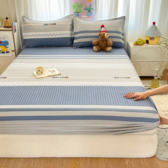 91家纺网 家纺一手货源 找家纺 2025新款全棉印花小清新单品系列-单床笠帕洛迪