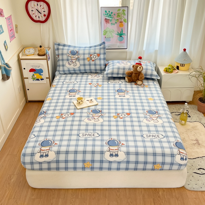 2025新款全棉印花小清新单品系列-单床笠奇幻宇宙