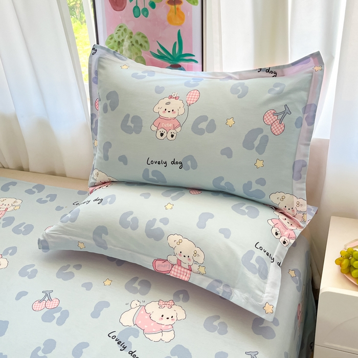 91家纺网 家纺一手货源 找家纺 （总）2025新款全棉印花小清新单品系列-单枕套