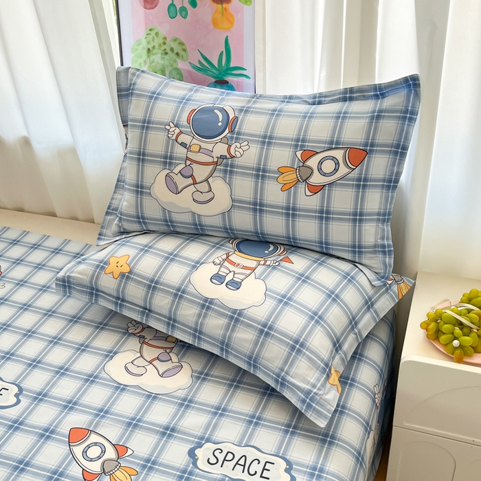 91家纺网 家纺一手货源 找家纺 （总）2025新款全棉印花小清新单品系列-单枕套