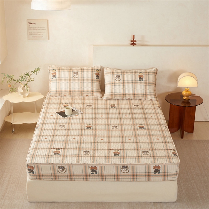 91家纺网 家纺一手货源 找家纺 （总）纤雅床笠 2025新款印花五面夹棉全包床笠