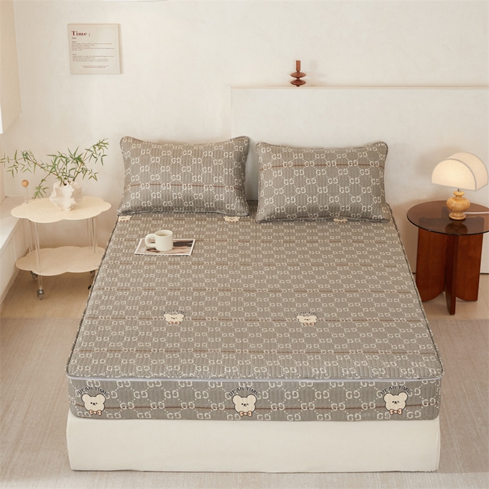 91家纺网 家纺一手货源 找家纺 （总）纤雅床笠 2025新款印花五面夹棉全包床笠