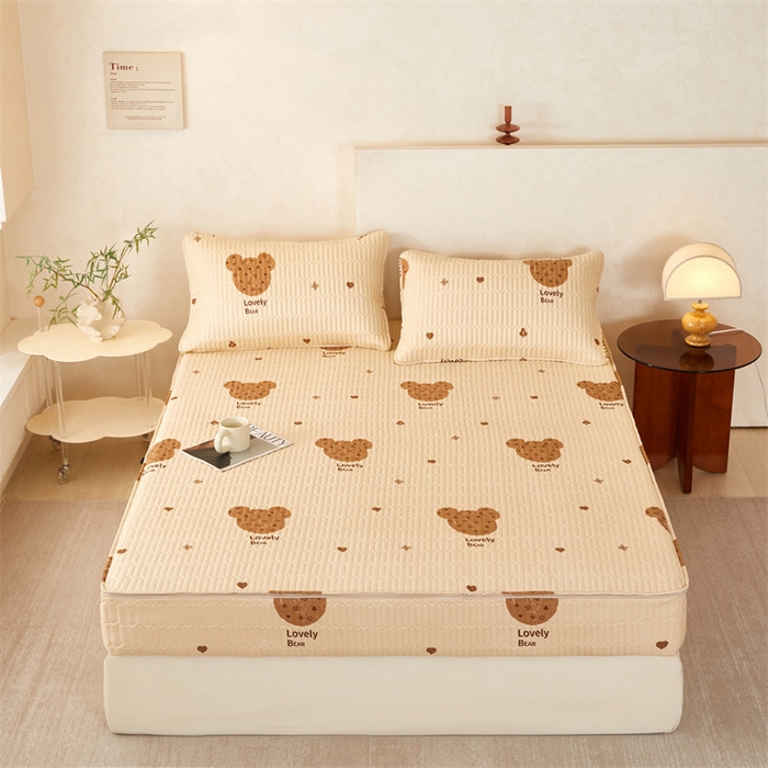 91家纺网 家纺一手货源 找家纺 （总）纤雅床笠 2025新款印花五面夹棉全包床笠