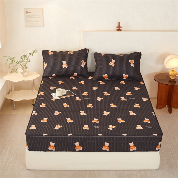 91家纺网 家纺一手货源 找家纺 （总）纤雅床笠 2025新款印花五面夹棉全包床笠