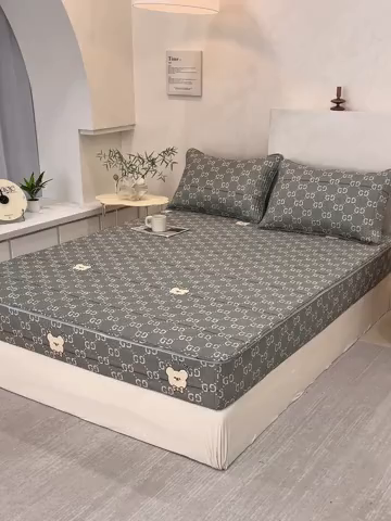 91家纺网 家纺一手货源 找家纺 （总）纤雅床笠 2025新款印花五面夹棉全包床笠