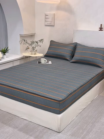 91家纺网 家纺一手货源 找家纺 （总）纤雅床笠 2025新款印花五面夹棉全包床笠