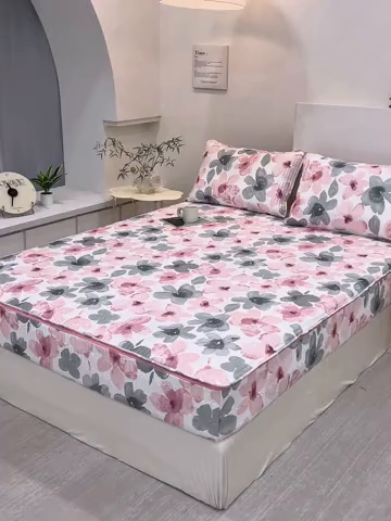 91家纺网 家纺一手货源 找家纺 （总）纤雅床笠 2025新款印花五面夹棉全包床笠