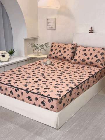 91家纺网 家纺一手货源 找家纺 （总）纤雅床笠 2025新款印花五面夹棉全包床笠