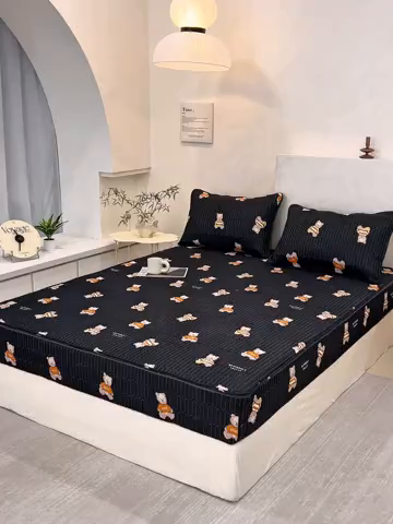 91家纺网 家纺一手货源 找家纺 （总）纤雅床笠 2025新款印花五面夹棉全包床笠