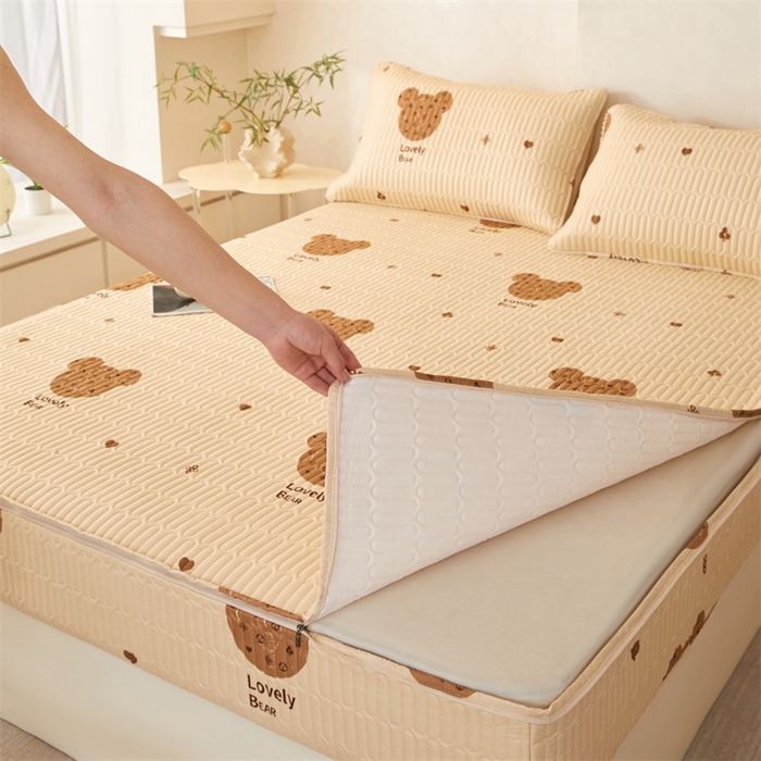 91家纺网 家纺一手货源 找家纺 （总）纤雅床笠 2025新款印花五面夹棉全包床笠