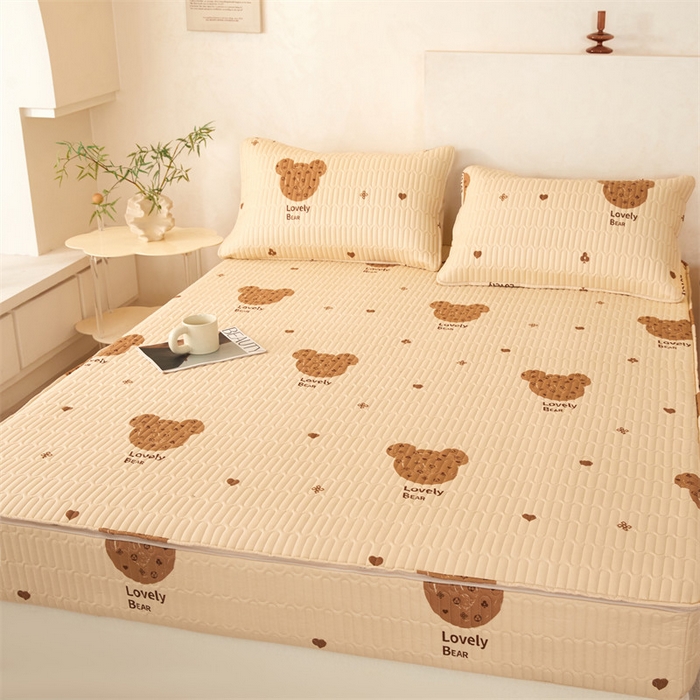 91家纺网 家纺一手货源 找家纺 （总）纤雅床笠 2025新款印花五面夹棉全包床笠