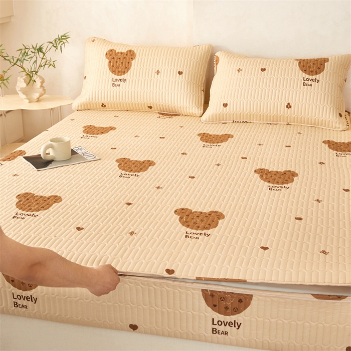 91家纺网 家纺一手货源 找家纺 （总）纤雅床笠 2025新款印花五面夹棉全包床笠