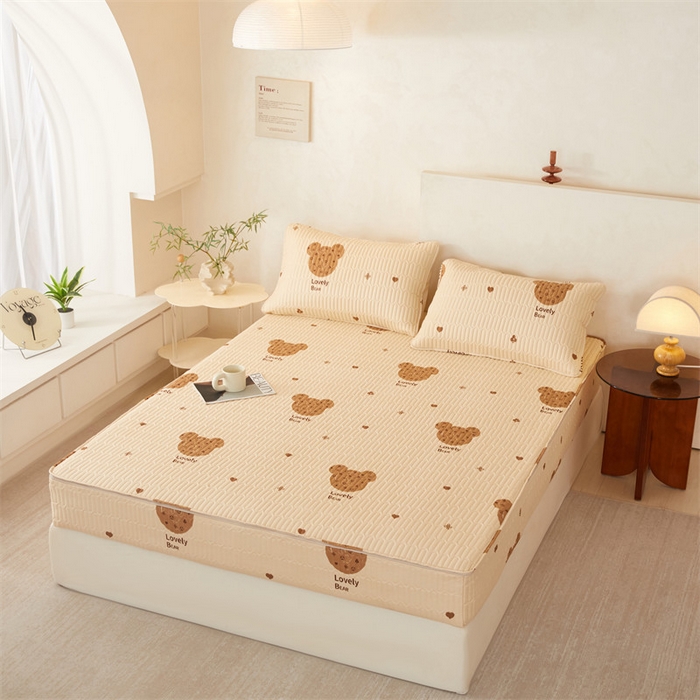 91家纺网 家纺一手货源 找家纺 （总）纤雅床笠 2025新款印花五面夹棉全包床笠