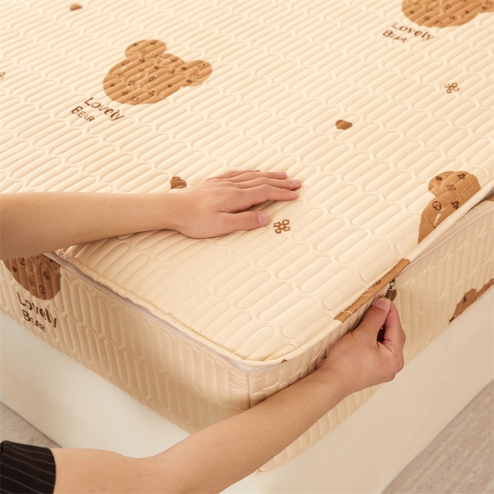 91家纺网 家纺一手货源 找家纺 （总）纤雅床笠 2025新款印花五面夹棉全包床笠