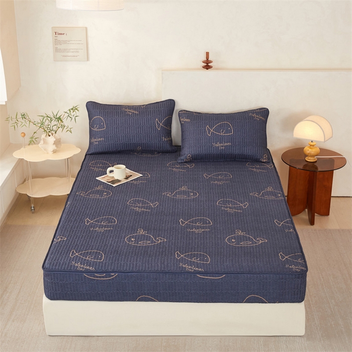 91家纺网 家纺一手货源 找家纺 （总）纤雅床笠 2025新款印花五面夹棉全包床笠