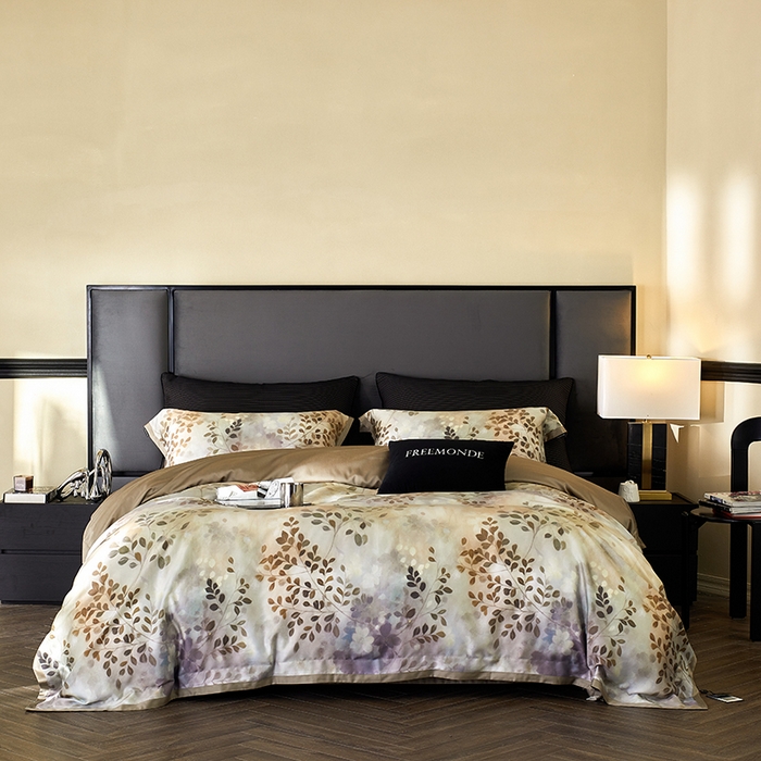 91家纺网 家纺一手货源 找家纺 （总）蕾诺家纺 2025新款60支进口奥地利兰精天丝数码印花四件套