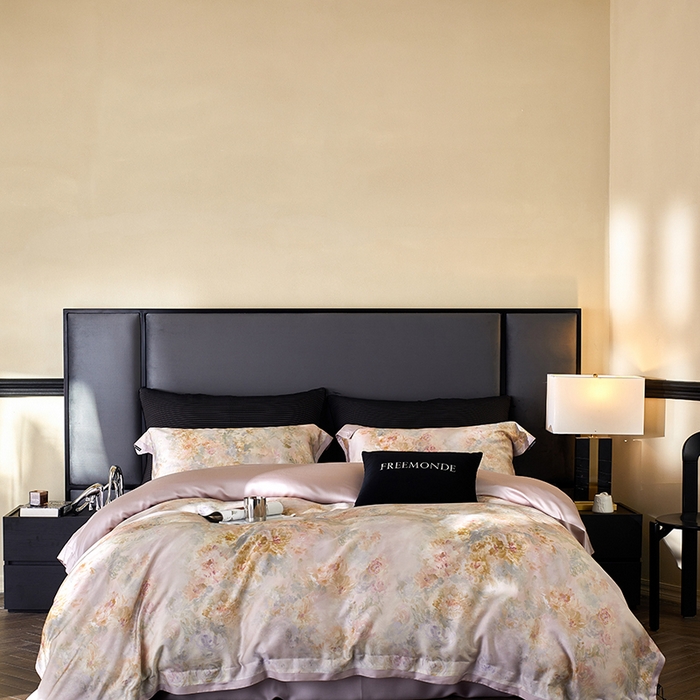 91家纺网 家纺一手货源 找家纺 （总）蕾诺家纺 2025新款60支进口奥地利兰精天丝数码印花四件套