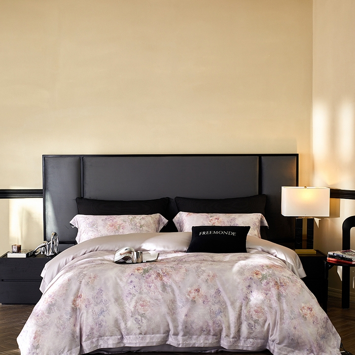 91家纺网 家纺一手货源 找家纺 （总）蕾诺家纺 2025新款60支进口奥地利兰精天丝数码印花四件套