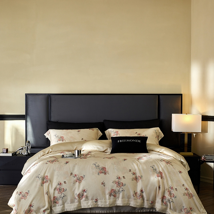 91家纺网 家纺一手货源 找家纺 （总）蕾诺家纺 2025新款60支进口奥地利兰精天丝数码印花四件套