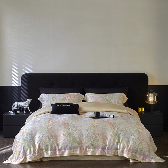 91家纺网 家纺一手货源 找家纺 （总）蕾诺家纺 2025新款60支进口奥地利兰精天丝数码印花四件套