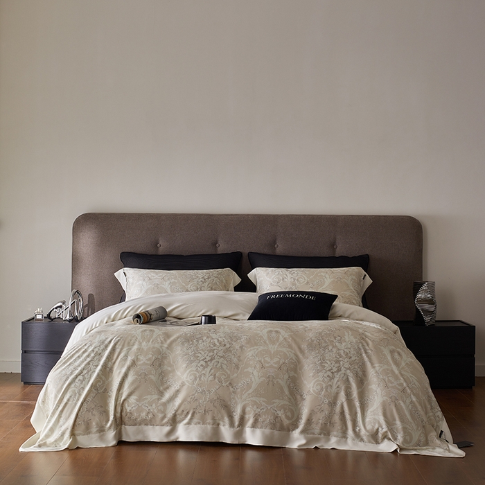 91家纺网 家纺一手货源 找家纺 （总）蕾诺家纺 2025新款60支进口奥地利兰精天丝数码印花四件套