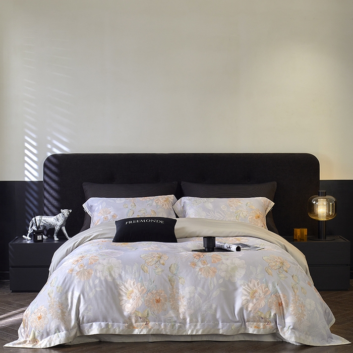 91家纺网 家纺一手货源 找家纺 （总）蕾诺家纺 2025新款60支进口奥地利兰精天丝数码印花四件套