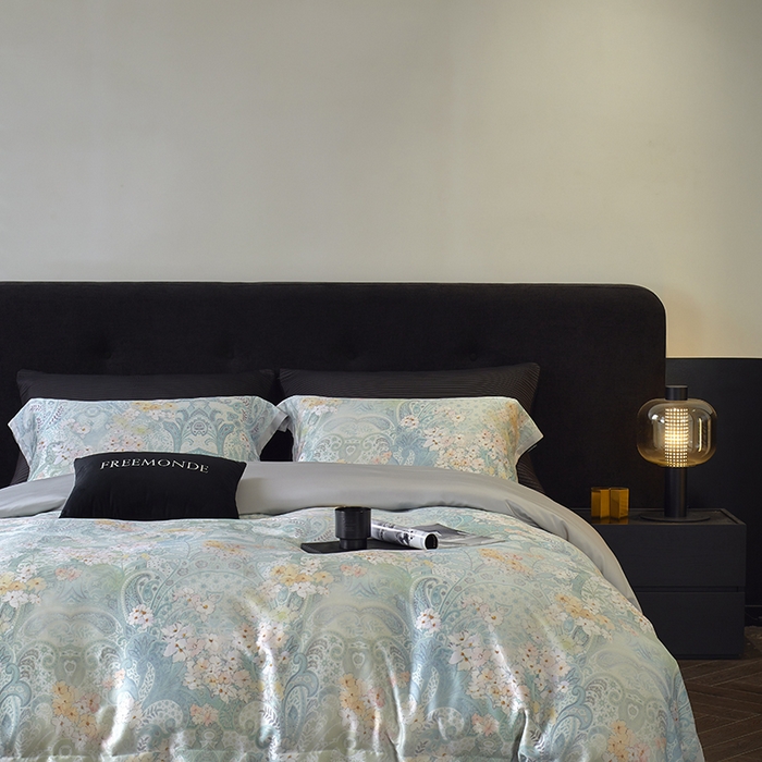 91家纺网 家纺一手货源 找家纺 （总）蕾诺家纺 2025新款60支进口奥地利兰精天丝数码印花四件套