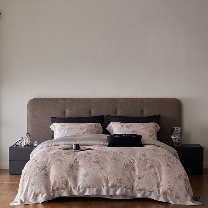 91家纺网 家纺一手货源 找家纺 （总）蕾诺家纺 2025新款60支进口奥地利兰精天丝数码印花四件套