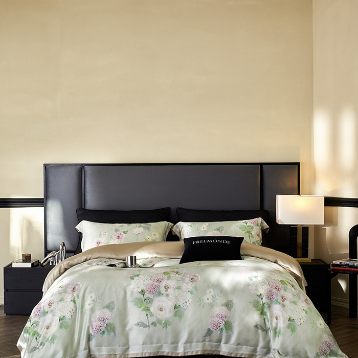 91家纺网 家纺一手货源 找家纺 （总）蕾诺家纺 2025新款60支进口奥地利兰精天丝数码印花四件套